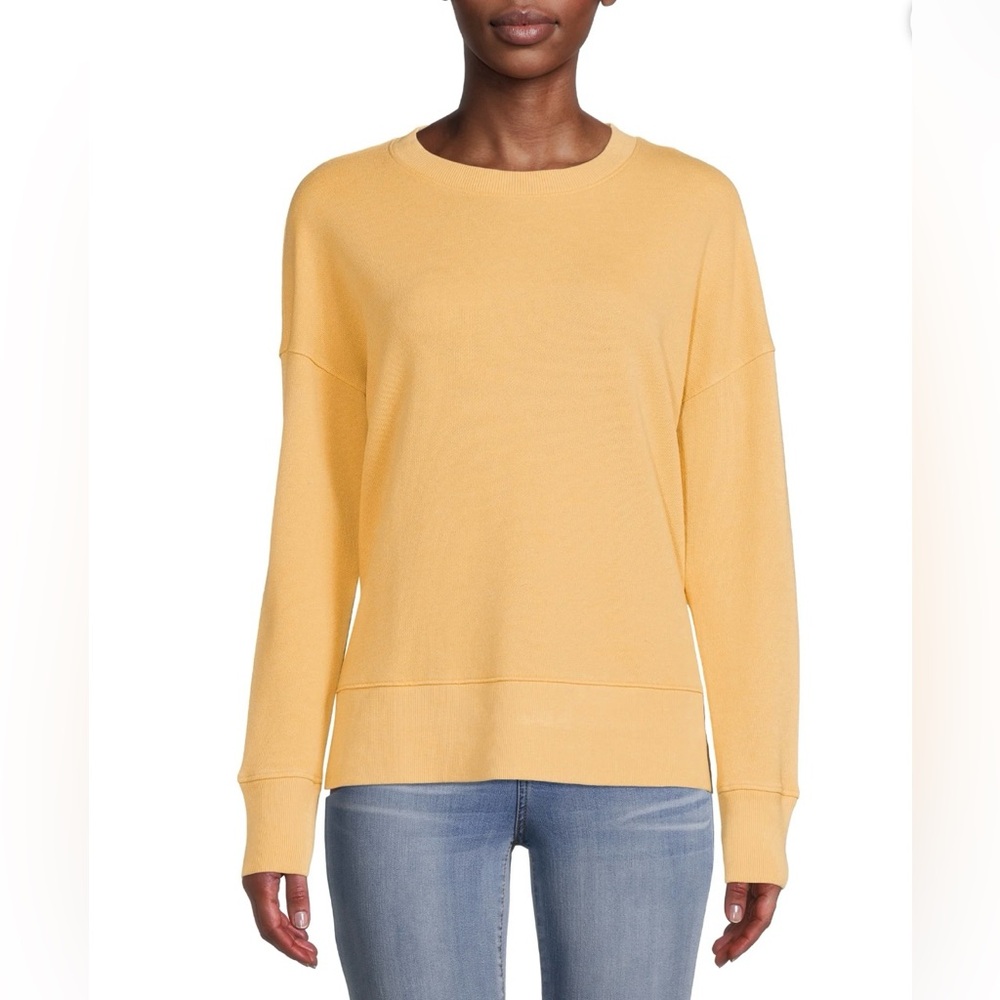 Time and Tru | Women's Crewneck | Long Sleeve  Sweatshirt |
Size: MED | Mustard - Picture 2 of 12